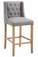 Barhocker Cassandra Stoff Antik-hell hellgrau Barhocker Cassandra Stoff Antik-hell hellgrau