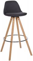 Barhocker Corbin Stoff Rund natura dunkelgrau Barhocker Corbin Stoff Rund natura dunkelgrau