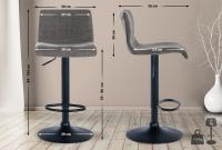 2er Set Barhocker Branford Stoff hellgrau 2er Set Barhocker Branford Stoff hellgrau