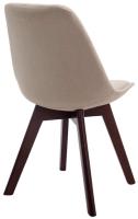 4er Set Besucherstühle Borneo V2 Walnuss Stoff  creme 