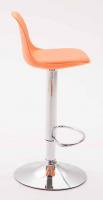 2er Set Barhocker Kiel Kunststoff chrom orange 2er Set Barhocker Kiel Kunststoff chrom orange