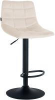 Barhocker Jerry Samt schwarz creme Barhocker Jerry Samt schwarz creme