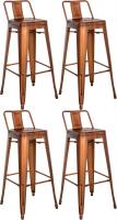 4er Set Barhocker Mason kupfer 