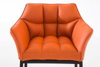 Barhocker Damaso B mit 4-Fuß Gestell orange Barhocker Damaso B mit 4-Fuß Gestell orange