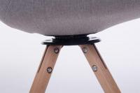Besucherstuhl Troyes Stoff Rund natura (eiche) grau Besucherstuhl Troyes Stoff Rund natura (eiche) grau
