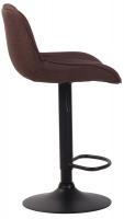 Barhocker Lentini Stoff schwarz braun 
