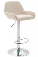 Barhocker Braga Stoff chrom creme Barhocker Braga Stoff chrom creme