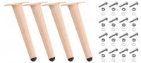 4er Set Möbelfüße 26 cm hellbraun 4er Set Möbelfüße 26 cm hellbraun