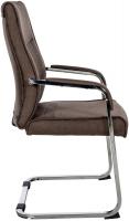 2er Set Besucherstuhl Hobart Stoff braun 