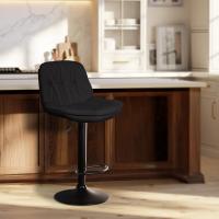 Barhocker Laurel Stoff schwarz schwarz Barhocker Laurel Stoff schwarz schwarz