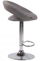 Barhocker Olinda Stoff chrom grau Barhocker Olinda Stoff chrom grau