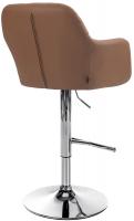 Barhocker Natoma Kunstleder chrom hellbraun 