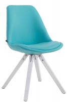 Besucherstuhl Laval Square weiß (eiche) blau Besucherstuhl Laval Square weiß (eiche) blau