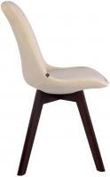 Besucherstuhl Borneo V2 Samt walnuss creme Besucherstuhl Borneo V2 Samt walnuss creme