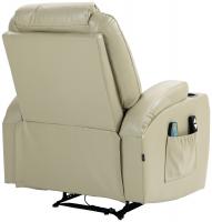 Sessel Hepler mit Massagefunktion Kunstleder creme 