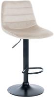 Barhocker Lex Samt Schwarz creme Barhocker Lex Samt Schwarz creme