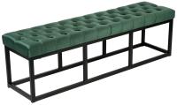Sitzbank Polson Samt Schwarz 150 cm grün Sitzbank Polson Samt Schwarz 150 cm grün