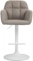 Barhocker Natoma Stoff weiß taupe Barhocker Natoma Stoff weiß taupe