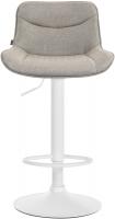 Barhocker Vonore Stoff weiß taupe Barhocker Vonore Stoff weiß taupe