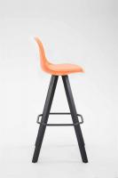 Barhocker Franklin Kunstleder Square Schwarz (eiche) orange 