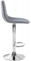 2er Set Barhocker Divo Stoff Chrom grau 2er Set Barhocker Divo Stoff Chrom grau