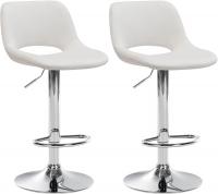 2er Set Barhocker Camden Samt chrom creme 2er Set Barhocker Camden Samt chrom creme