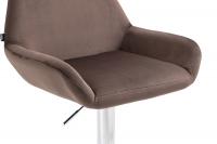 2er Set Barhocker Braga Samt chrom braun 2er Set Barhocker Braga Samt chrom braun