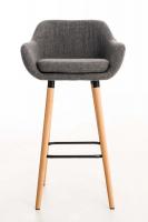 Barhocker Grant Stoff hellgrau 