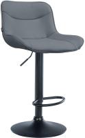 Barhocker Vonore Kunstleder schwarz grau Barhocker Vonore Kunstleder schwarz grau