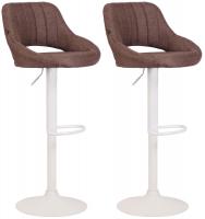 2er Set Barhocker Milet Stoff W braun 2er Set Barhocker Milet Stoff W braun
