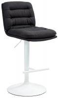 Barhocker Damar Stoff weiß schwarz Barhocker Damar Stoff weiß schwarz