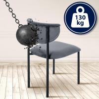 Besucherstuhl Gambell Samt dunkelgrau 