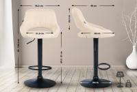 2er Set Barhocker Milet Stoff B creme 