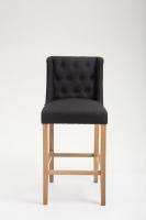 Barhocker Cassandra Stoff Antik-hell schwarz Barhocker Cassandra Stoff Antik-hell schwarz