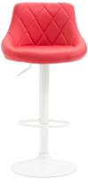 Barhocker Lazio Kunstleder weiß rot Barhocker Lazio Kunstleder weiß rot