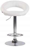 2er Set Barhocker Olinda Kunstleder chrom weiß 2er Set Barhocker Olinda Kunstleder chrom weiß
