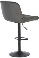 2er Set Barhocker Solon Schwarz Samt dunkelgrau 2er Set Barhocker Solon Schwarz Samt dunkelgrau