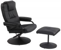Sessel Ennis mit Fußhocker schwarz Sessel Ennis mit Fußhocker schwarz
