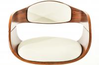 2er Set Barhocker Kingston Kunstleder walnuss/weiß 