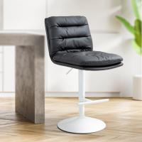 2er Set Barhocker Damar Kunstleder weiß schwarz 2er Set Barhocker Damar Kunstleder weiß schwarz