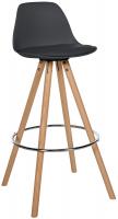 Barhocker Corbin Kunstleder Rund natura schwarz Barhocker Corbin Kunstleder Rund natura schwarz