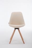 Besucherstuhl Calais rund natura (eiche) creme 