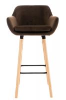 2er Set Barhocker Grant Samt braun 2er Set Barhocker Grant Samt braun
