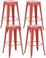 4er Set Barhocker Joshua rot 4er Set Barhocker Joshua rot