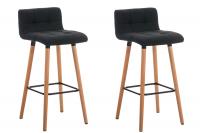 2er Set Barhocker Lincoln Stoff natura dunkelgrau 2er Set Barhocker Lincoln Stoff natura dunkelgrau