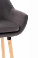 Barhocker Grant Samt grau 