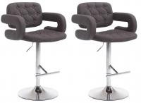 2er Set Barhocker Dublin Stoff dunkelgrau 2er Set Barhocker Dublin Stoff dunkelgrau