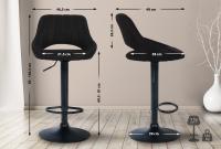 2er Set Barhocker Milet Stoff B schwarz 2er Set Barhocker Milet Stoff B schwarz