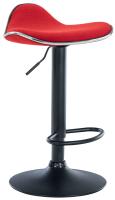 Barhocker Shanghai Stoff schwarz rot