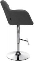 Barhocker Natoma Stoff chrom dunkelgrau Barhocker Natoma Stoff chrom dunkelgrau